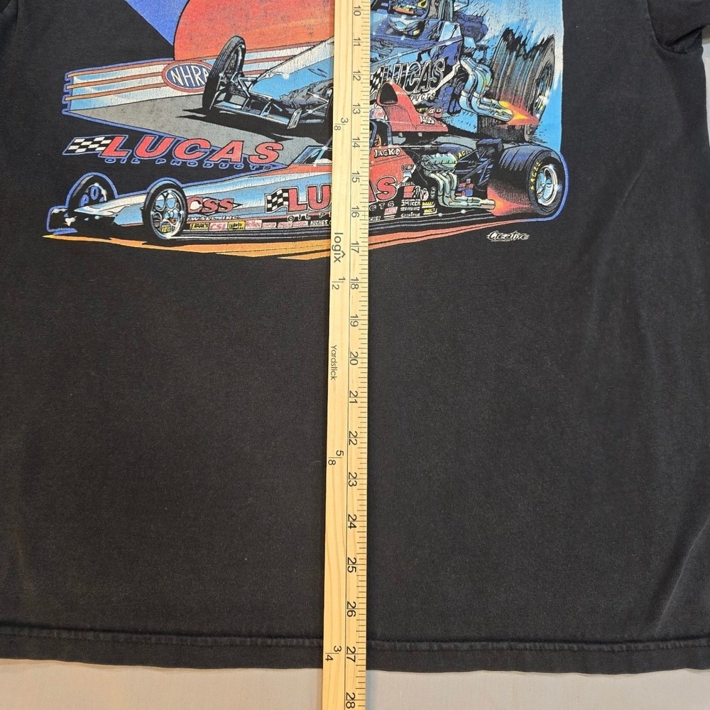 Vintage Lucas Oil Racing T Shirt Mens Large Black NHRA Graphic USA Tee - Picture 6 of 7